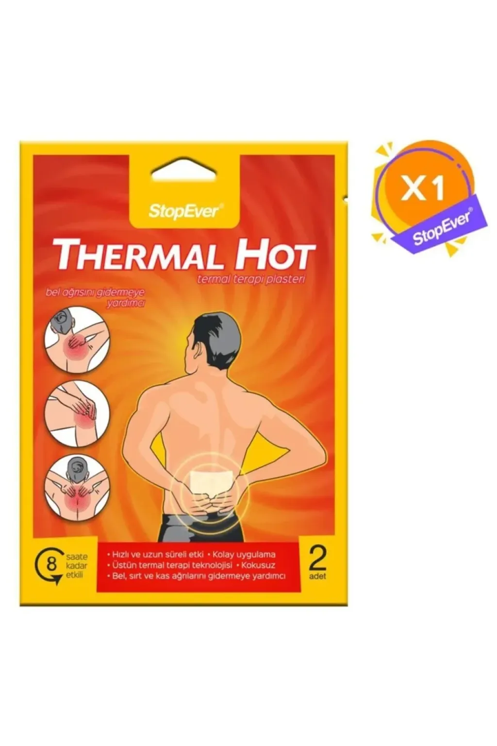 Stopever Thermal Hot Plus 2 Adet Sıcak Terapi Bandı