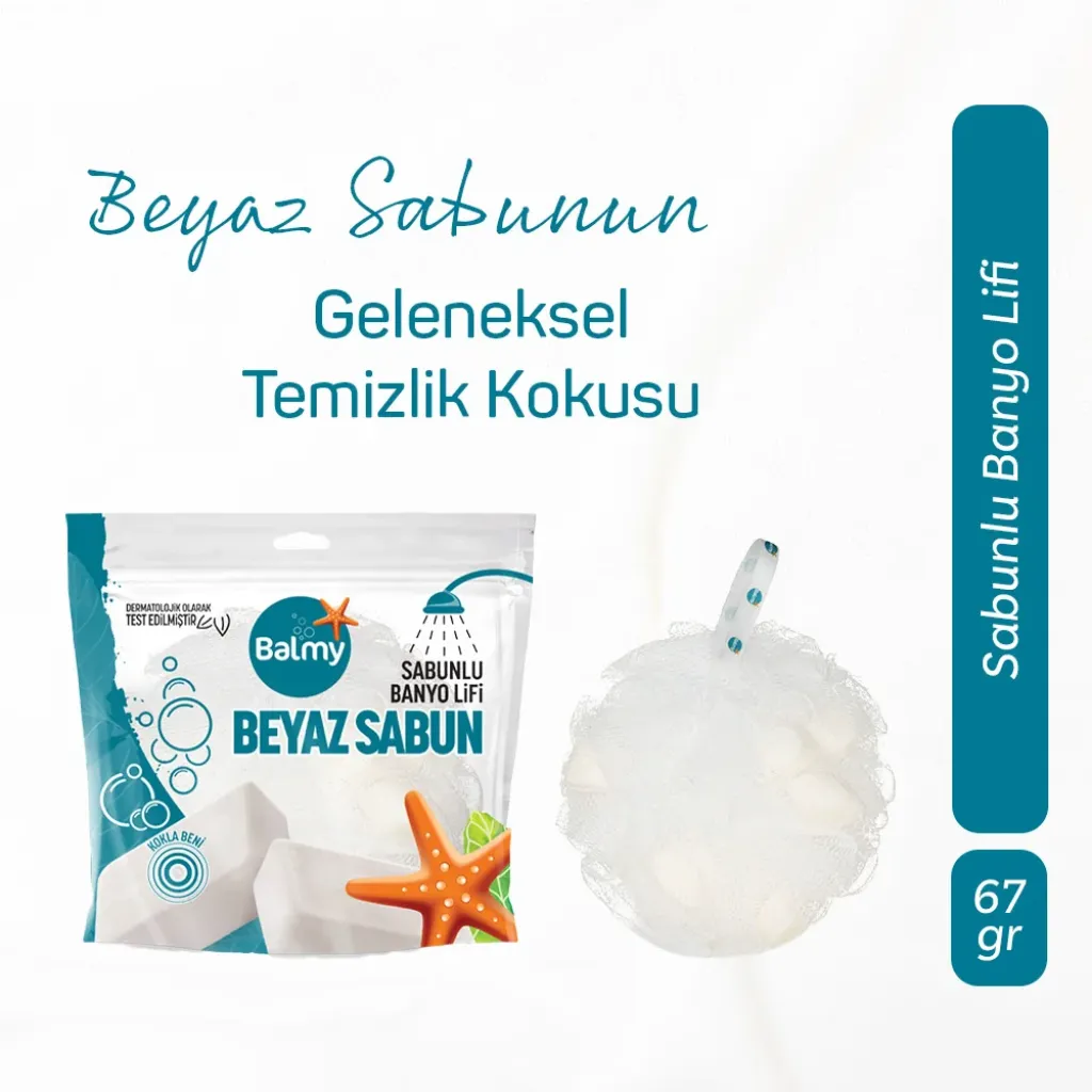 Balmy Beyaz Sabunlu Banyo Lifi