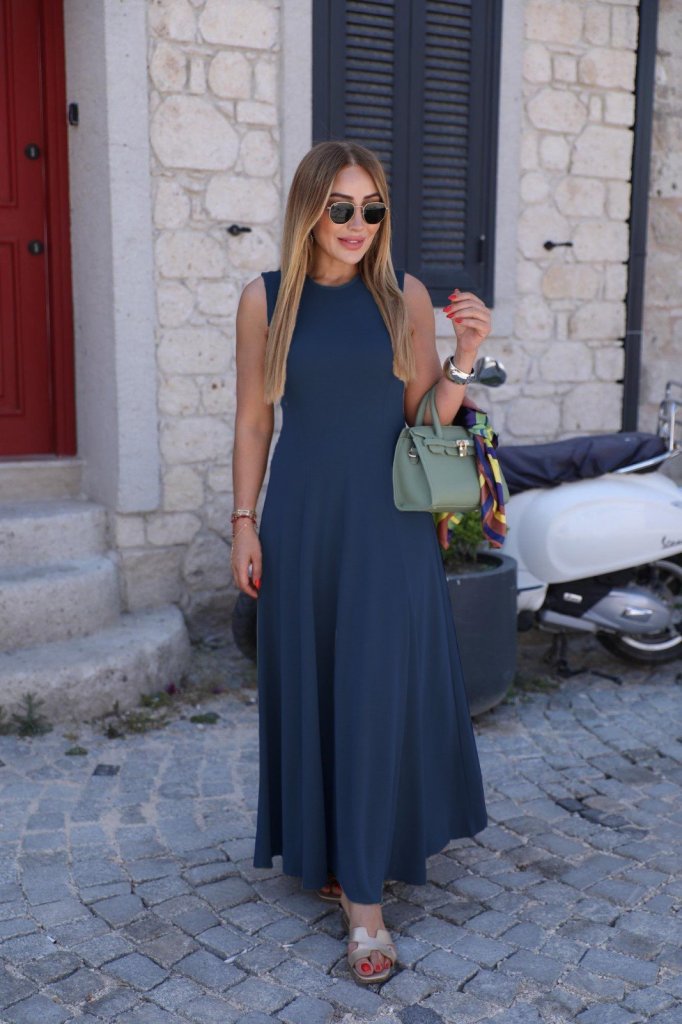 FashionWe 169319 Sleeveless Viscose Maxi Dress