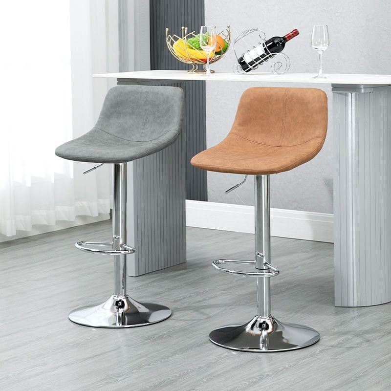 Bar Sandalyesi Süet Görünüm Minimalist