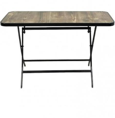 MASA Metal Katlanır Ayak Ahşap Desen 120x60