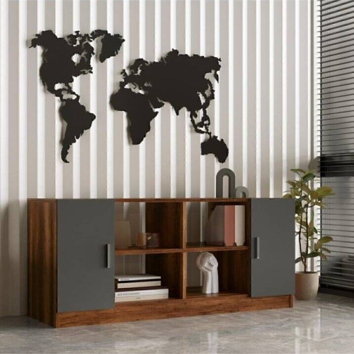Ofis Kitaplık Kapaklı 1398x463x618MM Barok/an