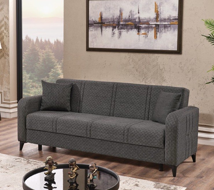 Kanepe Uçlu Pika LTC 215x80x82CM Antrasit