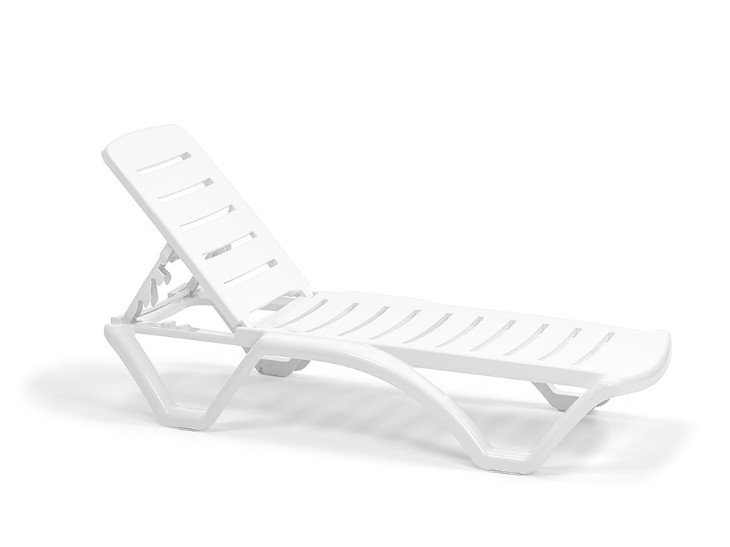 Şenyayla Elite White Armless Sun Lounger