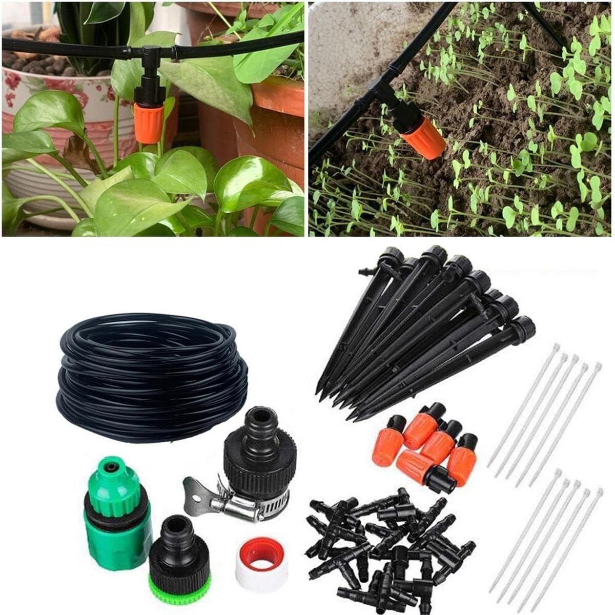 Ready-Made Drip Irrigation System, 25 m Hose, 25 Drippers