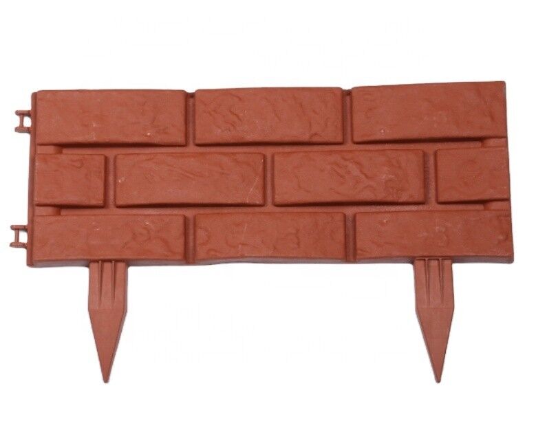 Brick Pattern Plastic Garden Edging 18 cm