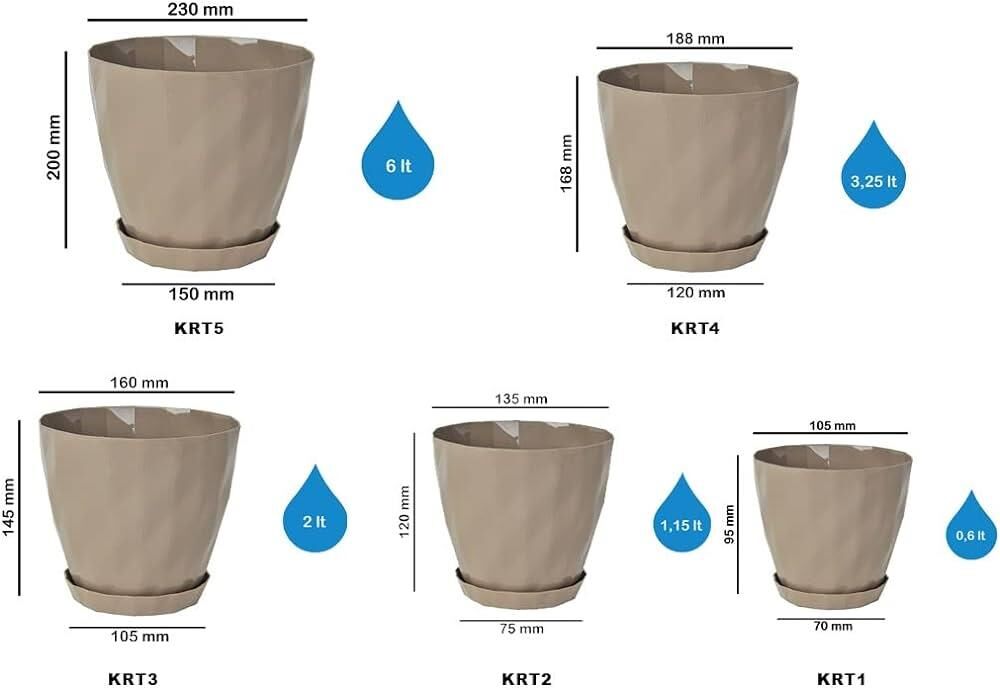 Saksı YUV. Orkide Kristal Mocha NO4 3,25lt