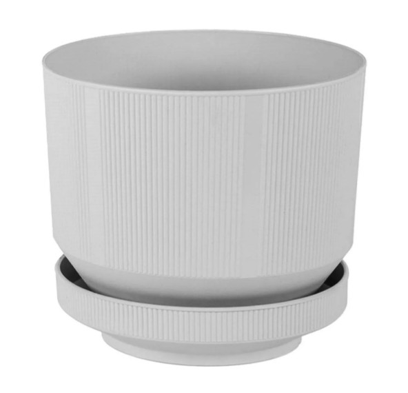 Serinova Lux Round Stone White Plant Pot NO4 9 L