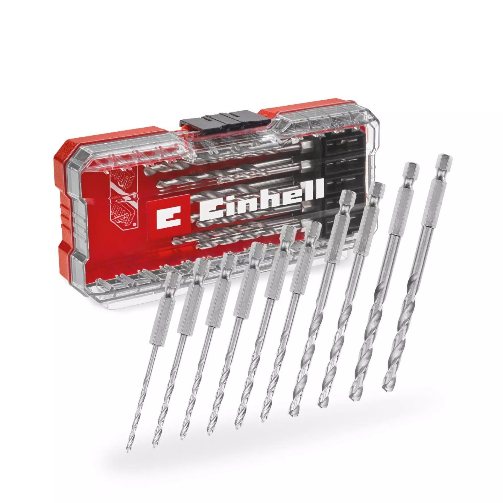 Einhell 108723 Metal Drill Bit Set, 10 Pieces, S-Case Box