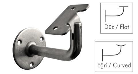 Curved Black Articulated Handrail Bracket