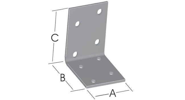 ERMO Painted 90° Angle Bracket 80x40x40