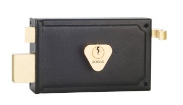 Oval Rim Lock 120 mm, 2 Keys, Opposite-Handed
