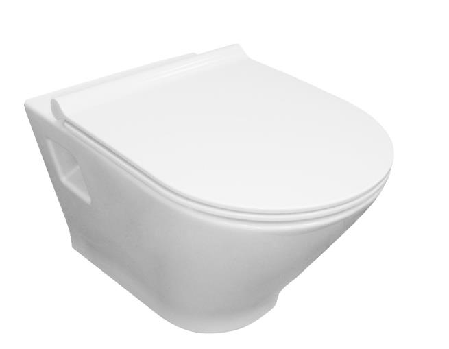 ROCA GAP Wall-Hung Toilet with Seat, White