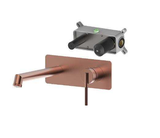 Newarc Opera Concealed Basin Tap, Matte Copper