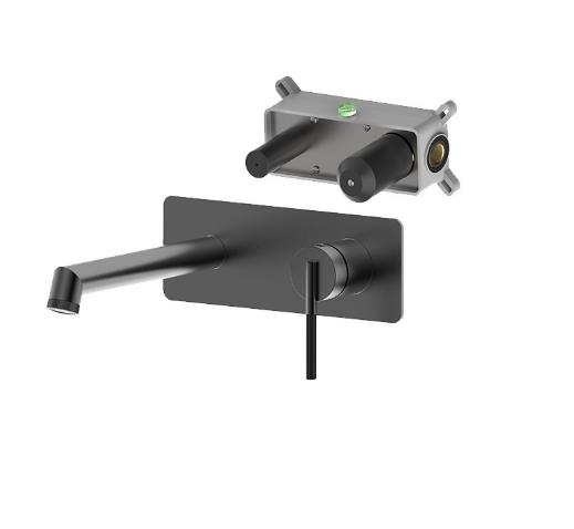 Newarc Opera Concealed Basin Mixer, Metallic Grey