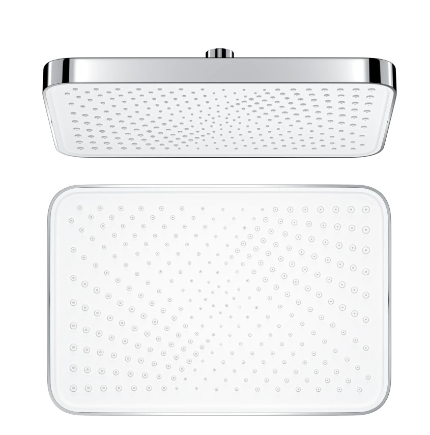 Valtemo Rainway Square Chrome/White Overhead Shower
