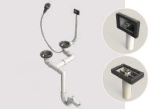 Donau Large Dual Overflow Sink Waste with Automatic Control