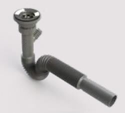 Donau Flexible Sink Trap with Washing Machine Outlet, 1 1/2, 40 mm, T