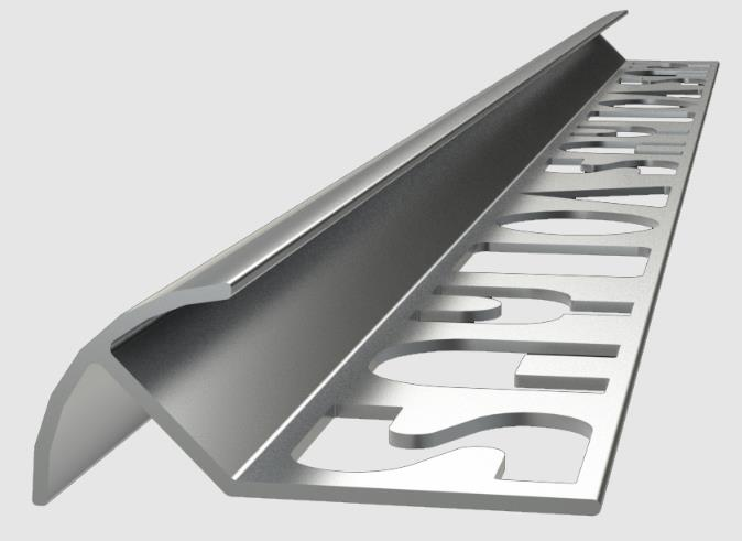 Say Plastik PROF.12MM-270CM Double-Sided Outer Corner Profile, Matte Chrome, 270 cm