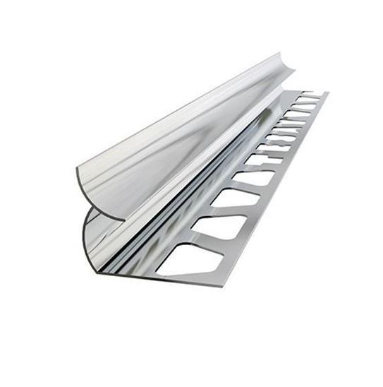 Say Plastik Aluminium Internal Corner Profile 10 mm Bright Chrome 270 cm