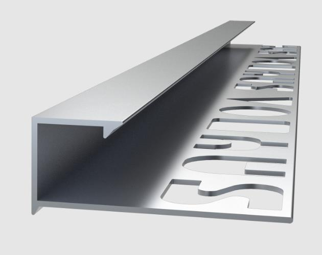Say Plastik 14 mm Aluminium Outer-Corner Tile Profile, Polished Chrome