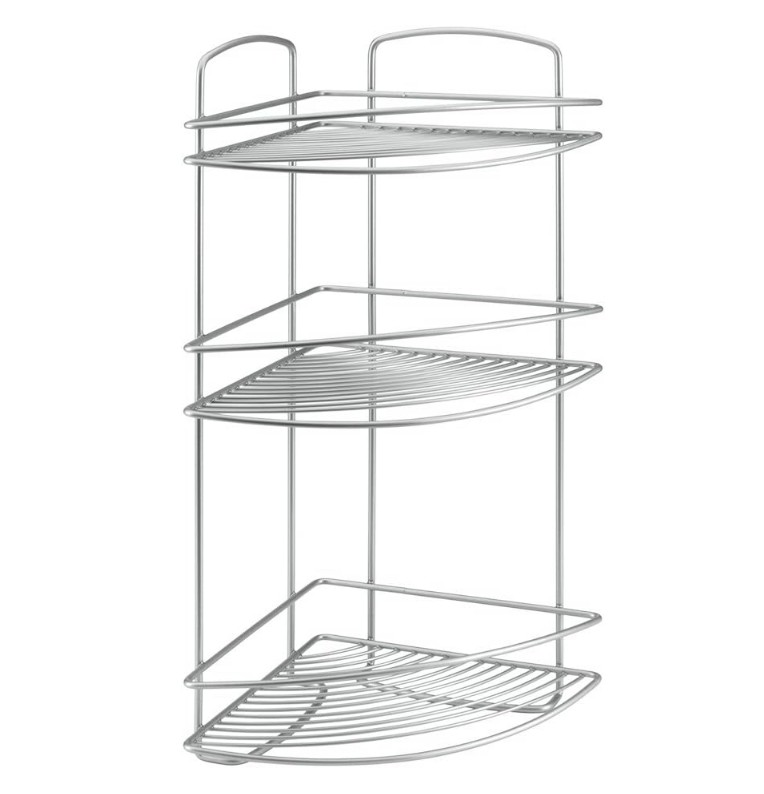 Metaltex, угловая полка для ванной, 3 яруса, хром