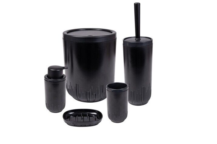 Herevin 5-Piece Black Bathroom Set