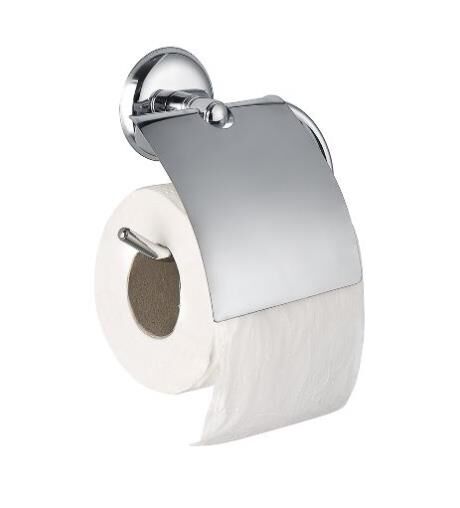 Çelik Ayna Chrome Toilet Roll Holder with Cover