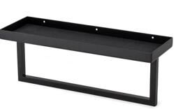 System Black Shelf Towel Holder