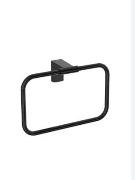 Duxxa F1 Square Towel Holder, Matte Black