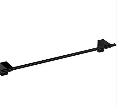 Duxxa F1 Long Towel Rail, Matte Black, Flat Bar