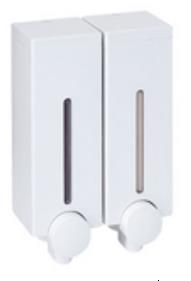 Ansan White 2-Piece Liquid Soap Dispenser Set, 0.45 L
