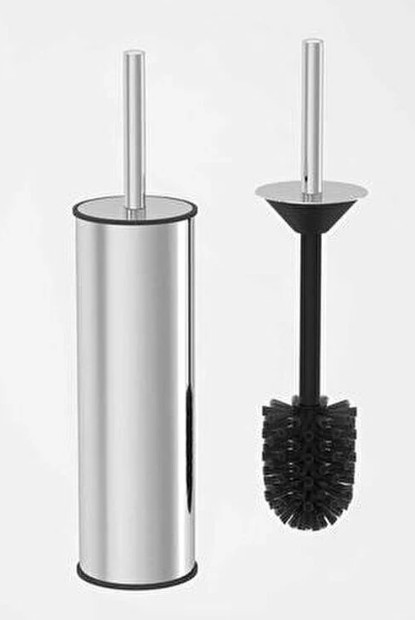 Efor Metal WC Toilet Brush with Pyramid Lid, 38.5 cm x Ø8.5 cm