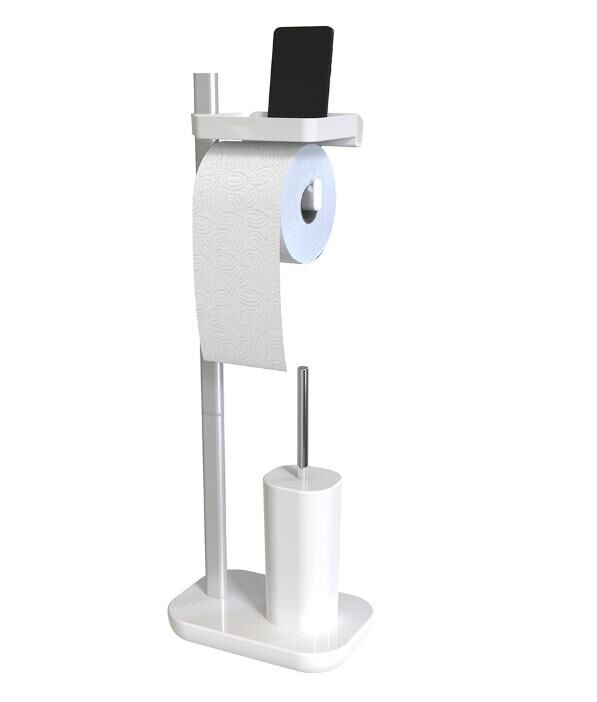 Ansan BE Toilet Roll Holder with Toilet Brush and Phone Holder