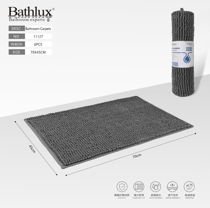 Textured Bath Mat 45x70 Anthracite