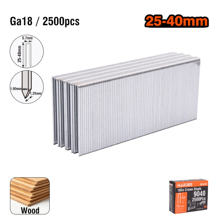 Harden 2500AD-40MM 40 mm Crown Staples