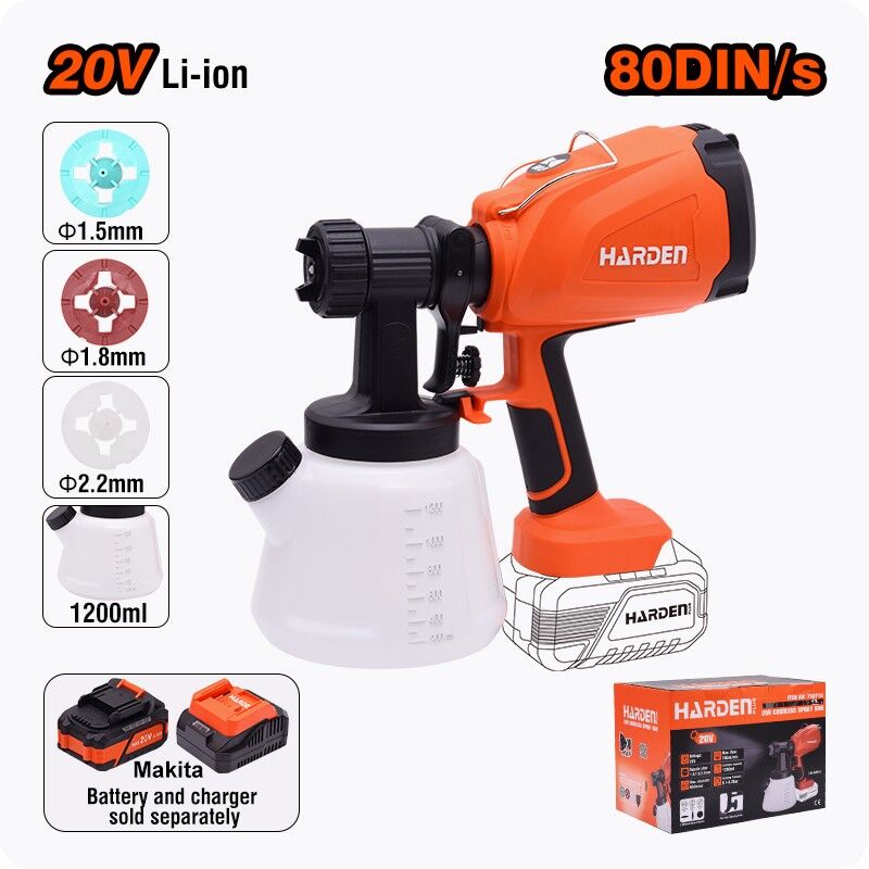 Harden 20V 1200 ml Cordless Paint Sprayer