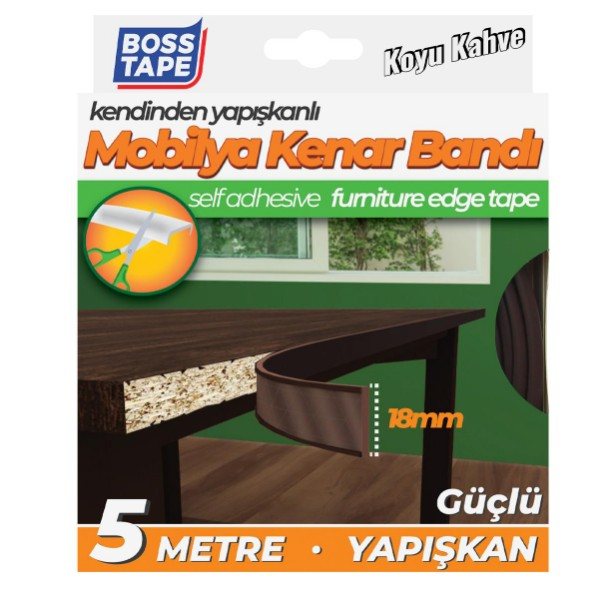 Bant Mobilya Kenar Bandı Koyu Kahve 18MMX5MT
