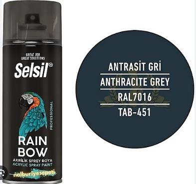 Selsil Acrylic Spray Paint Anthracite Grey 400 ml
