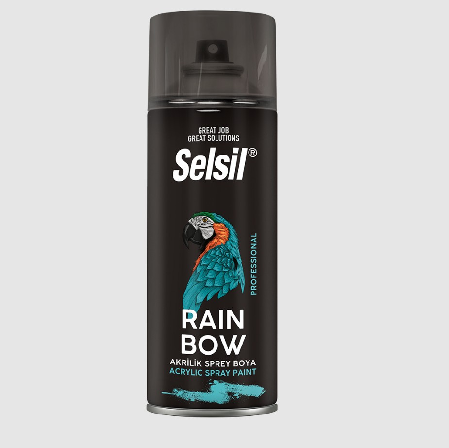 Selsil Black Matte Acrylic Spray Paint 400 ml