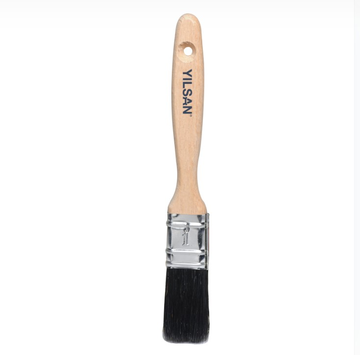 Yağlı Boya Fırçası Siyah Kil Ahşap Saplı 1'' K/12
