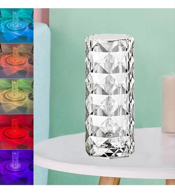 MASA Lambası Kumandalı Kristal Desenli Uzun