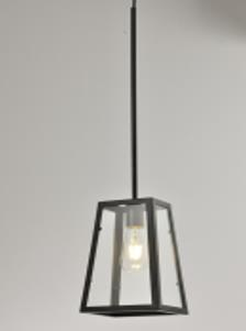 Avize Retro Siyah Kafes Metal 14*14*24