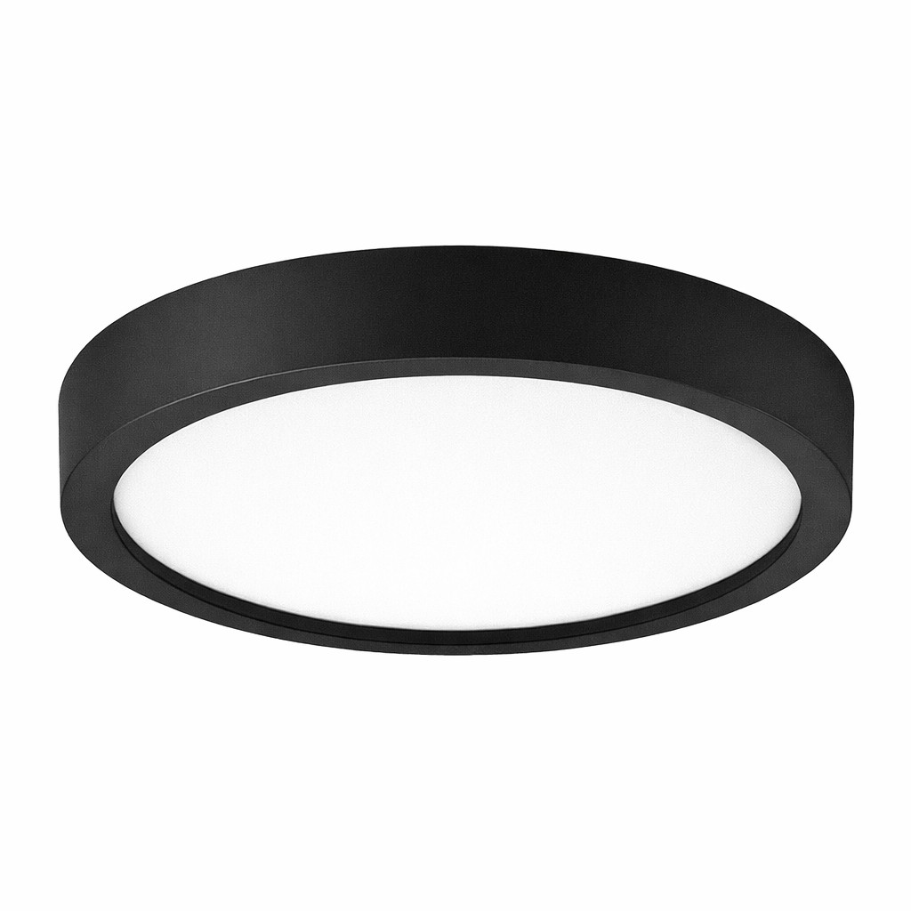 Round Black Surface-Mounted LED Panel 18 W 6500K