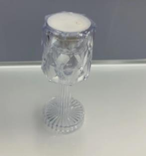 Solar Crystal Wine Glass Table Lamp