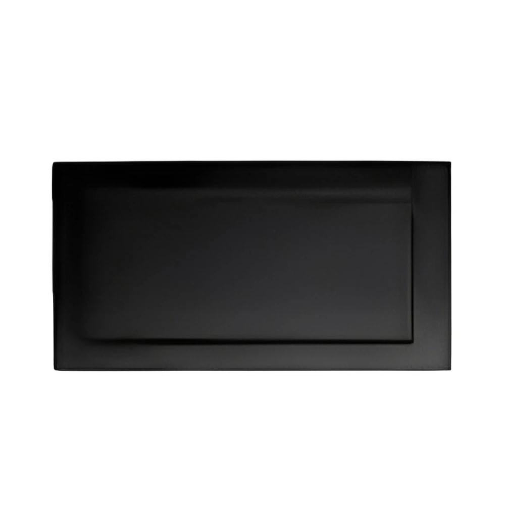 Black Square Double Electrical Switch Cover
