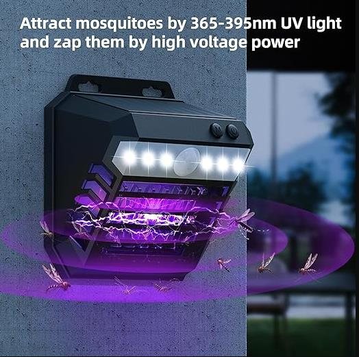 Настенный Solar LED отпугиватель насекомых, фиолетовый