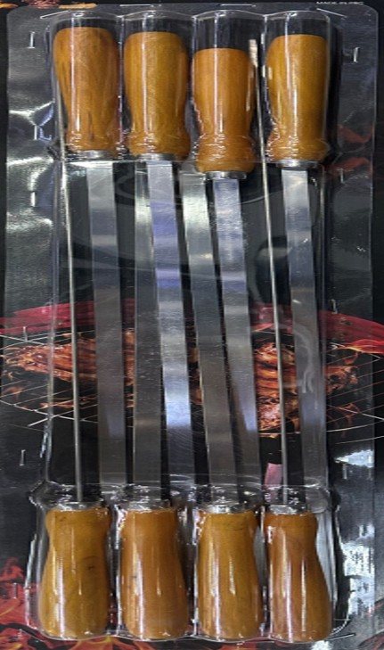 Mangal Sis Seti Geniş Saplı Paslanmaz 40cm 8li