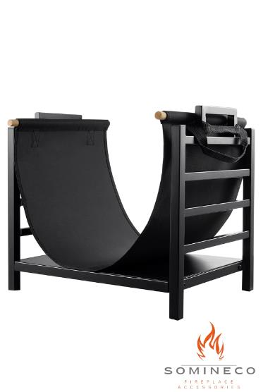 Odunluk Metal Çantalı Şömine Aksesuar Set 2 PRÇ