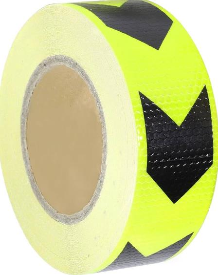 Yellow and Black Reflective Warning Tape for Vehicle Rear